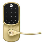 Yale Assure Lock Lever Touchscreen Keypad, Standalone (No Smart Module), Polished Brass